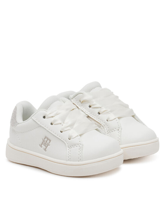 Tommy Hilfiger Tommy Hilfiger Laisvalaikio batai Low Cut Velcro Sneaker T1A9-33728-1439 M Balta