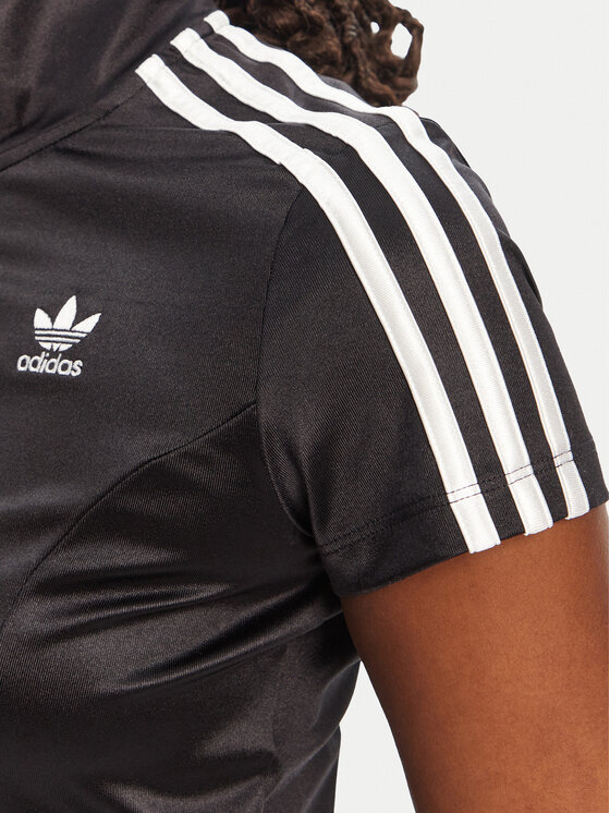 adidas adidas Blúzka adicolor JD0277 Čierna Slim Fit