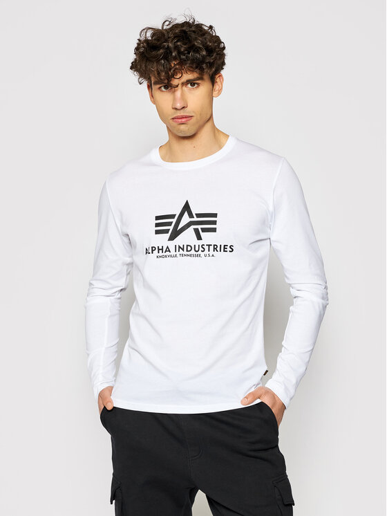 Alpha Industries Alpha Industries Hosszú ujjú Basic T 100510 Fehér Regular Fit
