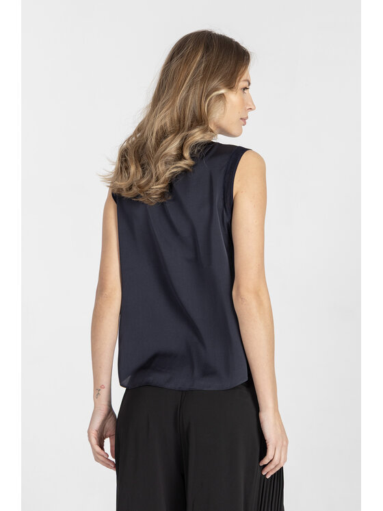 Deni Cler Milano Deni Cler Milano Top T-DC-0009-F2-80-58-1 Granatowy Regular Fit