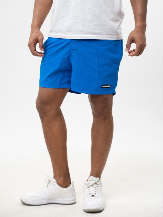 Szorty kąpielowe, rozmiar M, Niebieskie, Sportowe Spodenki Kąpielowe Męskie Niebieskiee Jigga Wear Patch L