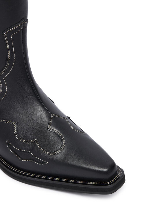 Tommy Jeans Tommy Jeans Stivali texani Archive Cowboy Boot Leather EN0EN03046 Nero