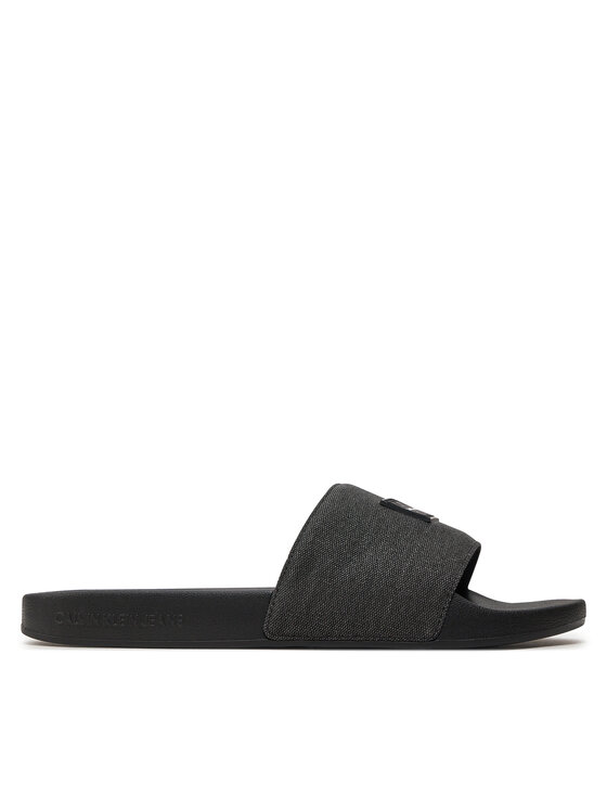 Şlapi Calvin Klein Jeans Slide Washed Diff YM0YM00949 Negru