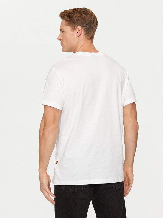G-STAR G-Star Raw T-Shirt Originals D25443-8415 Biały Regular Fit