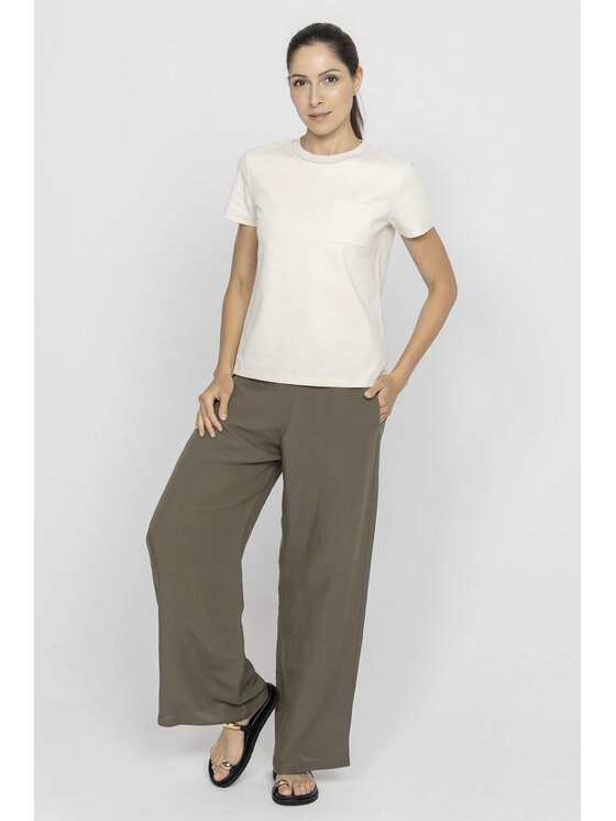 Deni Cler Milano Deni Cler Milano Spodnie materiałowe T-DC-5256-E2-20-48-1 Zielony Loose Leg