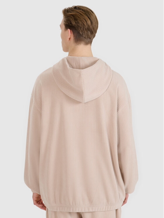 4F 4F Bluza MIDSHOP TEXTILE Beżowy Oversize