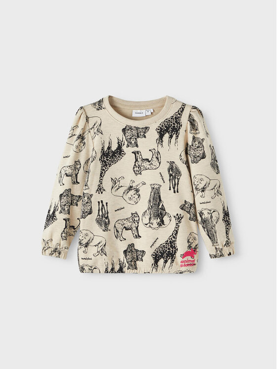 NAME IT NAME IT Bluza 13212437 Beżowy Regular Fit
