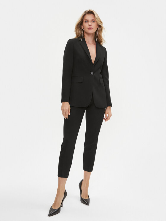 Peserico Peserico Pantaloni di tessuto P04763 Nero Regular Fit