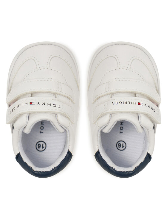 Tommy Hilfiger Tommy Hilfiger Sneakersy Stripe Low Cut Velcro T0B9-33831-1433 Biały