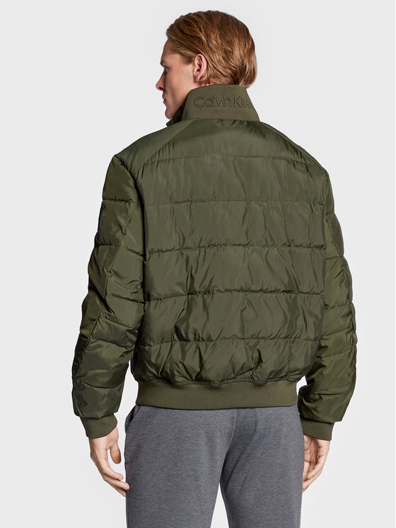 Calvin Klein Calvin Klein Kurtka zimowa Mix Media Quilt K10K110331 Zielony Regular Fit