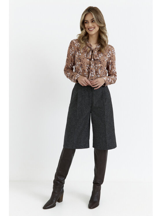 Stylove Stylove Šortky z materiálu S388 Šedá Baggy Fit