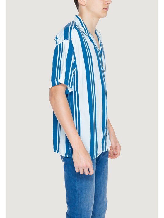 Jack & Jones Jack & Jones Πουκάμισο Jcojeff Aop Resort Ss Relax Ln Μπλε Shirt Fit