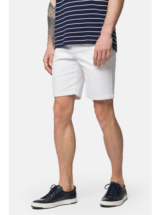 Lancerto Lancerto Szorty materiałowe Ibiza SZO082123000007 Biały Regular Fit