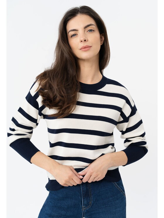 Volcano Volcano Sweter s-zita Granatowy Regular Fit