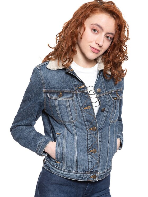 Lee Lee Giacca da donna SHERPA RIDER Blu Regular Fit
