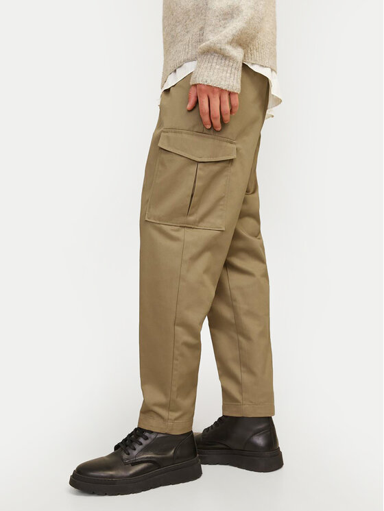 Jack & Jones Jack & Jones Spodnie materiałowe Bill 12247358 Brązowy Tapered Fit