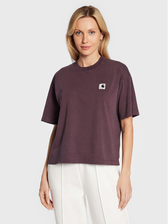 Carhartt WIP Majica Nelson I029647 Vijolična Relaxed Fit