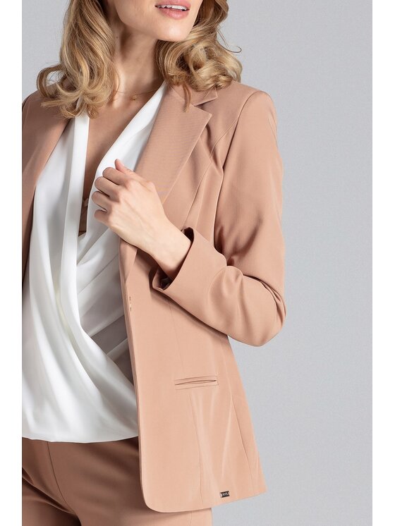 FIGL FIGL Σακάκι M653 Καφέ Regular Fit