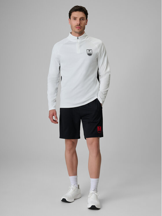 4F 4F Bluza techniczna FOOTBALL Biały Regular Fit