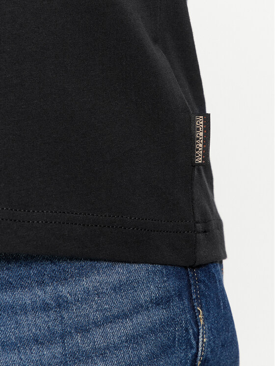 Napapijri Napapijri T-krekls Iaato NP0A4HFZ Melns Regular Fit