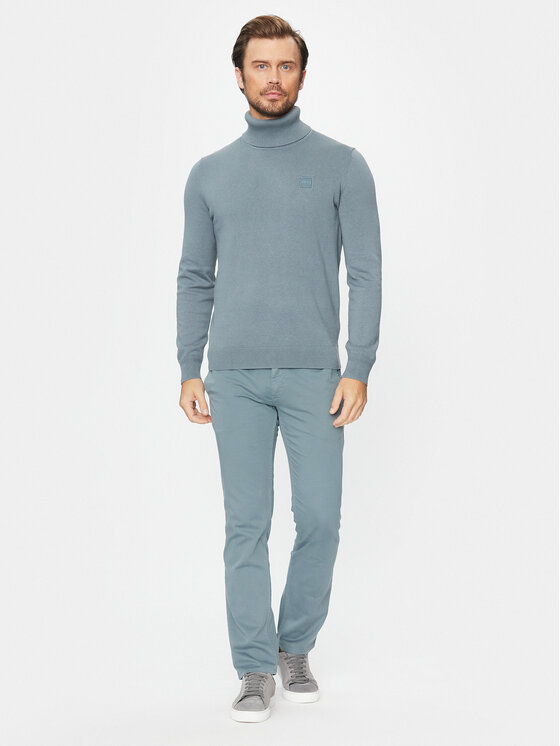 BOSS Boss Rollkragenpullover Akiro 50498952 Blau Regular Fit