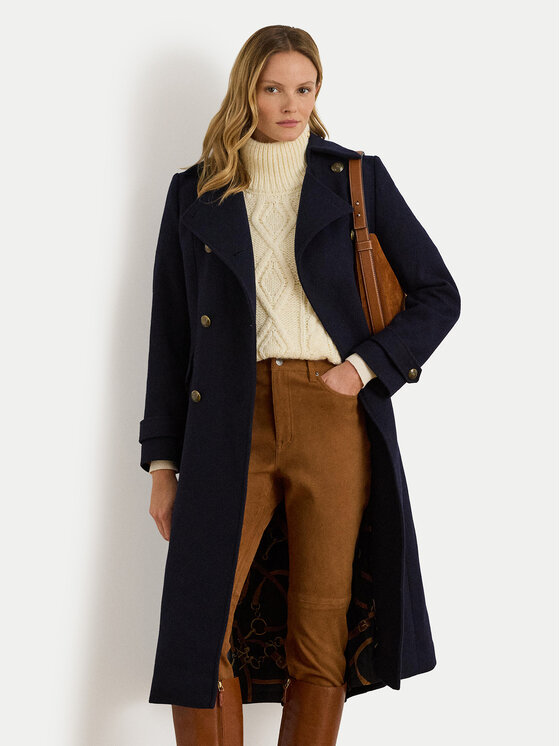 LAUREN RALPH LAUREN LAUREN RALPH LAUREN Gyapjú kabát 297P04150002 Sötétkék Regular Fit