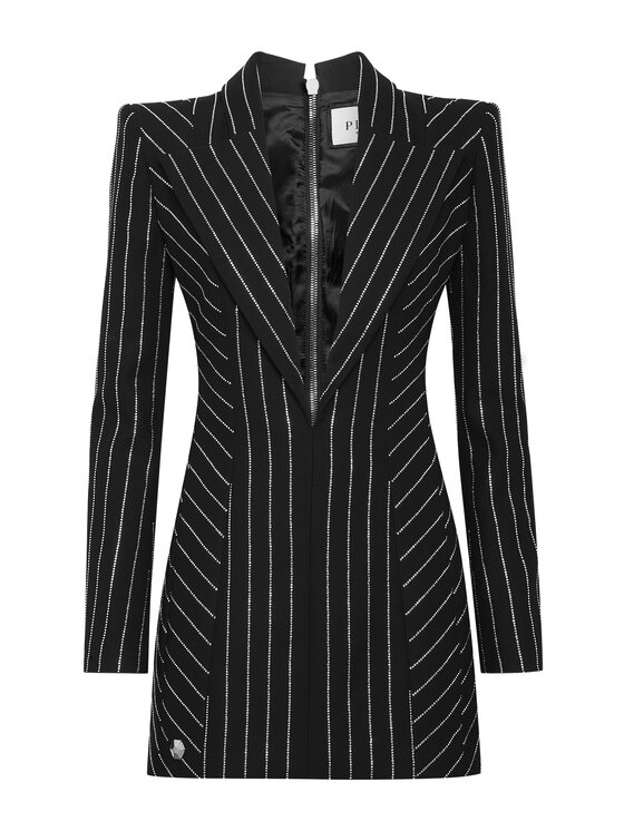 PHILIPP PLEIN PHILIPP PLEIN Koktejlové šaty 9309 Čierna Fitted Fit