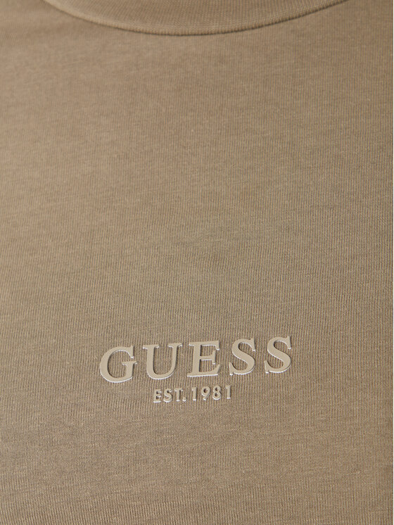 Guess Jeans Guess Jeans Marškinėliai M2YI72 I3Z14 Chaki Regular Fit