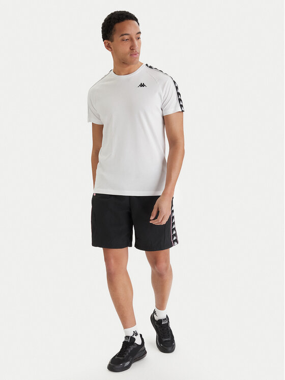 Kappa Kappa Тишърт Banda Coen 303UV10 Бял Slim Fit