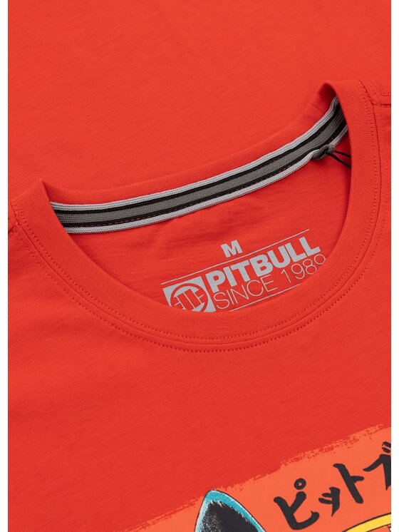PITBULL PITBULL T-Shirt Koszulka Czerwony Regular Fit