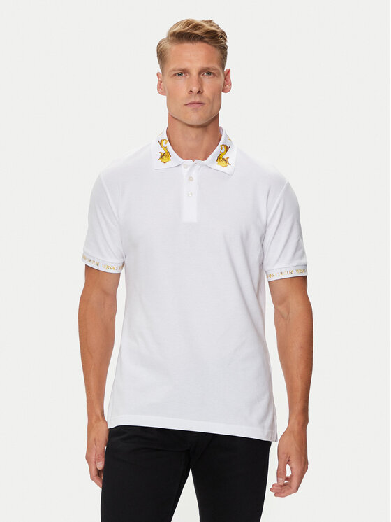 Versace Jeans Couture Polo 76GAGT00 Balts Regular Fit