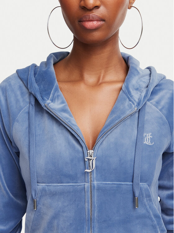 Juicy Couture Juicy Couture Bluza Madison  JCWAS225306 Niebieski Slim Fit