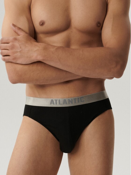 Atlantic Atlantic Slipy pima cotton Czarny