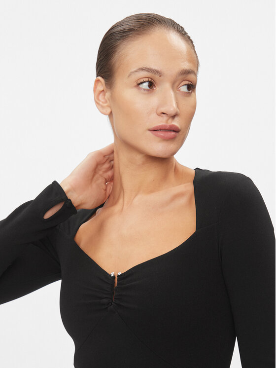 Guess Guess Vsakodnevna obleka Evelina W4RK53 KC2A2 Črna Slim Fit