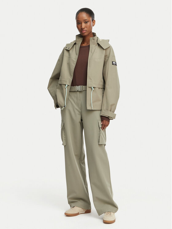 Guess Guess Hlače iz tkanine W6GB01 W1416 Khaki Regular Fit