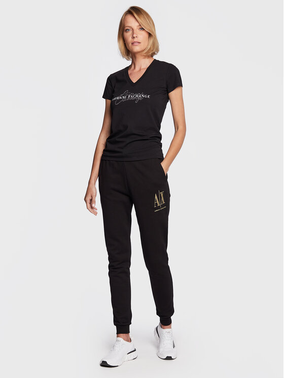 Armani Exchange Armani Exchange Teplákové nohavice 8NYPMX YJ68Z 1200 Čierna Regular Fit