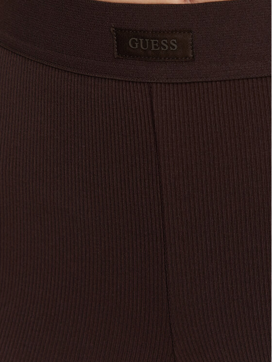 Guess Guess Legginsy V6YB23 K4666 Brązowy ciemny Slim Fit