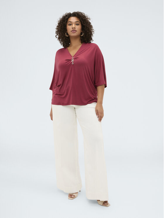 Fiorella Rubino Fiorella Rubino T-Shirt G012E000349N026 Czerwony Regular Fit