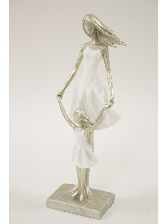MIAhome MIAhome Figurka mamy i córki FIGURINES Srebrny