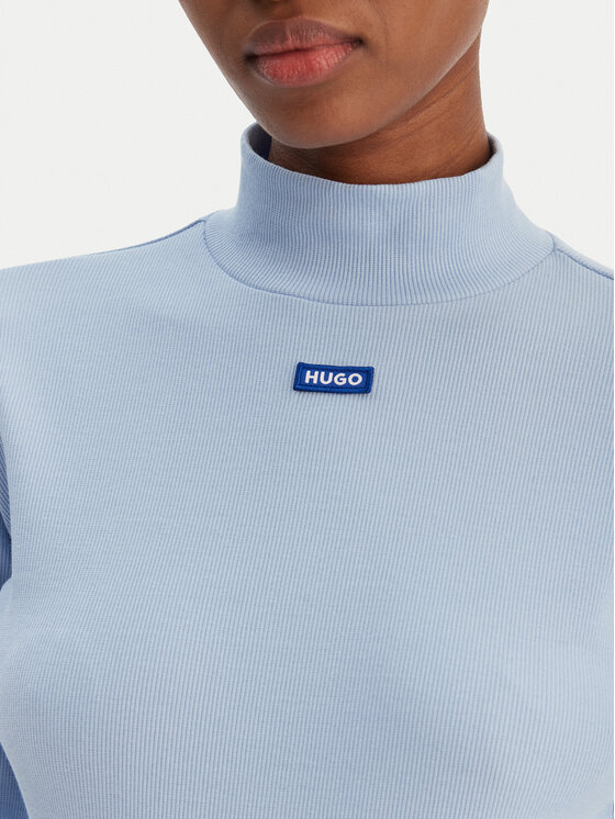 HUGO HUGO Rollkragenpullover Easy 50525318 Himmelblau Slim Fit