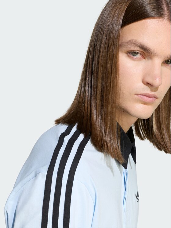 adidas adidas Polo 159300 Błękitny Loose Fit