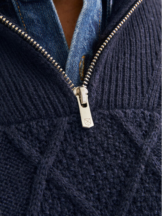 Jack & Jones Jack & Jones Sweter Blunorth 12261780 Granatowy Regular Fit