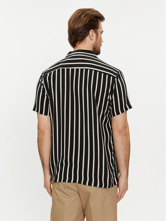Brave Soul Brave Soul Koszula MSH-48MONOB Czarny Straight Fit