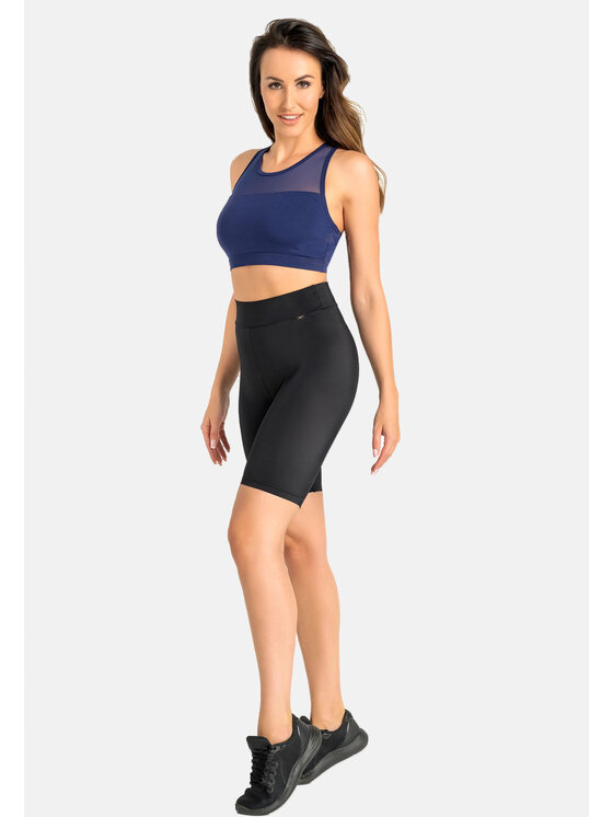 Teyli Teyli Szorty sportowe sportowe damskie Kolli Czarny Regular Fit