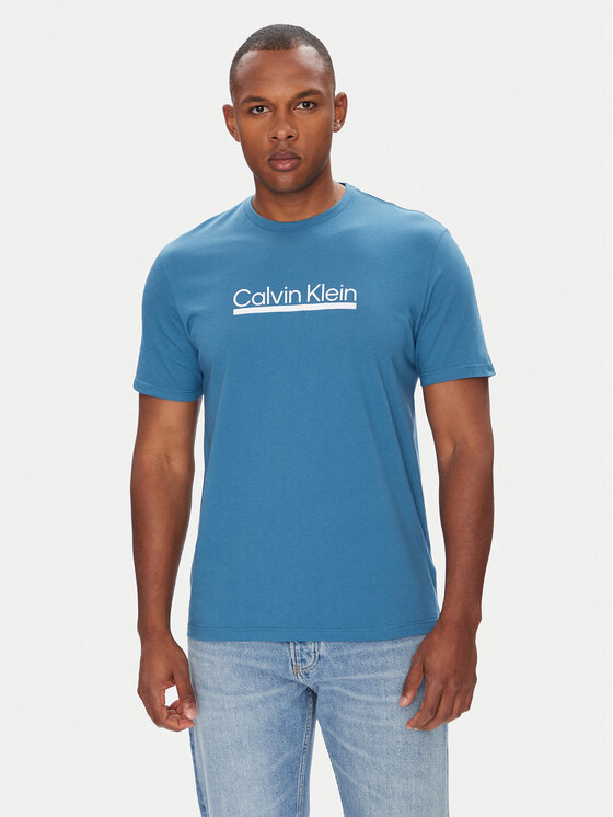 Calvin Klein Calvin Klein Póló Outline Tape Graphic LV04RC852G Kék Regular Fit