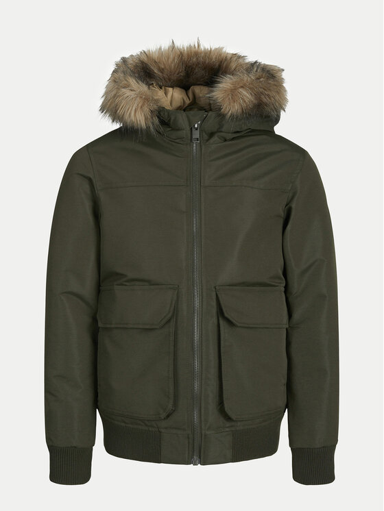 Jack&Jones Junior Jack&Jones Junior Зимно яке 12258512 Зелен Regular Fit