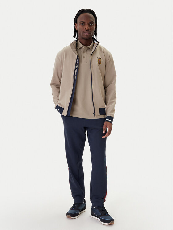 Aeronautica Militare Aeronautica Militare Džemperis ar kapuci 261FE2089UF00674 Bēšs Regular Fit