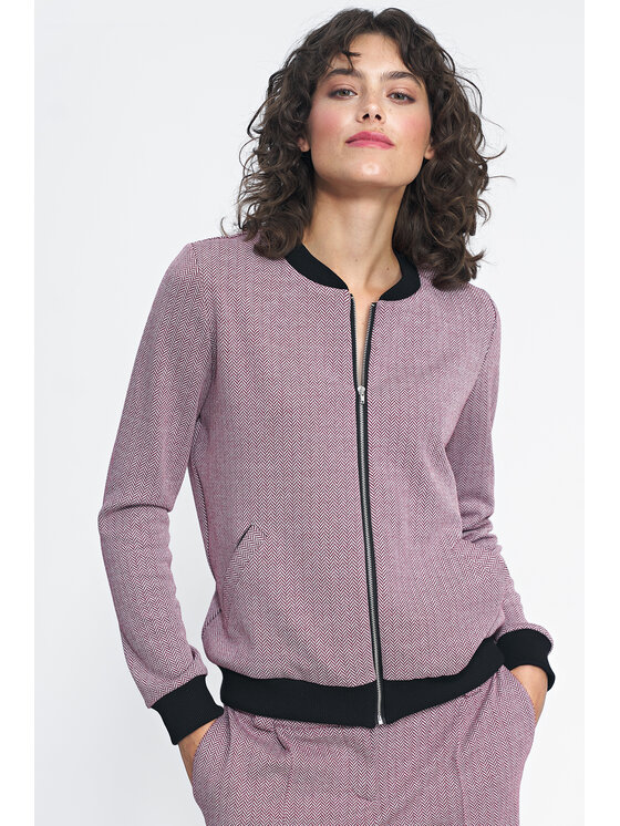 NIFE NIFE Mikina BL05 Bordó Regular Fit