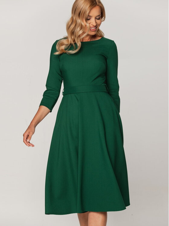 Willsoor Willsoor Sukienka koktajlowa 67345 Zielony A-Line Fit