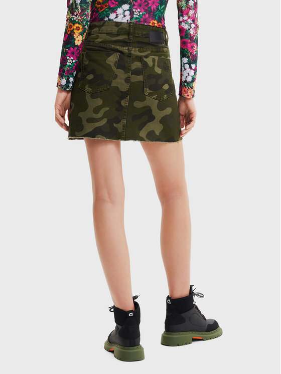 Desigual Desigual Farmer szoknya Duna 22WWFN01 Zöld Regular Fit